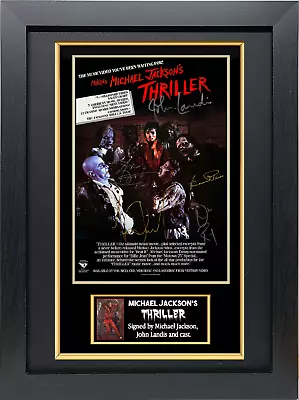 Michael Jackson Thriller Mounted Signed Autograph Presentation.  Inc Free Gift. • £10