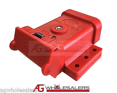 $14 • Buy Red Anderson Plug Mounting Kit 50a  Mount Cover Dust Cap External Trailer