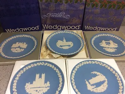 Wedgwood Jasperware Blue Christmas Collectors Plates - Various Years YOU CHOOSE • £11.95