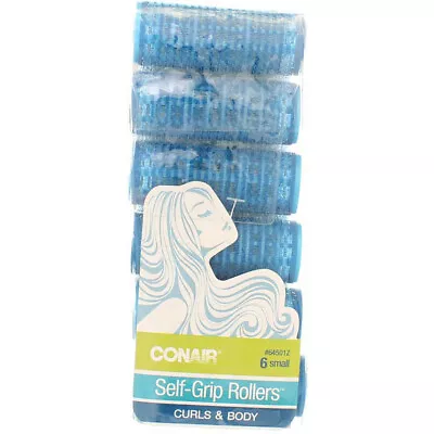 2 Pack Conair Self-Grip Curls & Body Hair Curlers Small Blue 6 Ct • $10.35