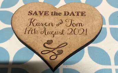 $39.95 • Buy Sale!! Personalised Wedding  Save The Date  Fridge Magnets -  X75pc