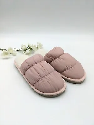 Alfani Puffer Quilted Soft Fur Lined Women's Slide Slippers -PINK Size 5-6 & 7-8 • $7.79