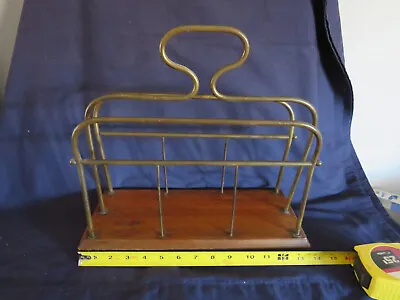 Vintage Mid Century Modern Metal And Wood Magazine Rack • $20