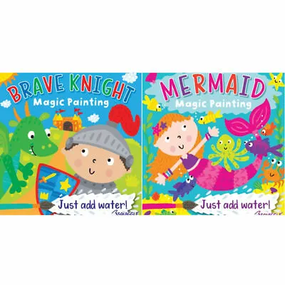 Magic Painting Book - Children's Colouring Books Mermaid Knight Girls Boys  • £2.99