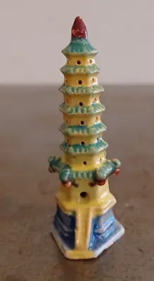 Miniature Hand Made Hand Painted Chinese Pagoda Tower 2.74  Tall • $9.99