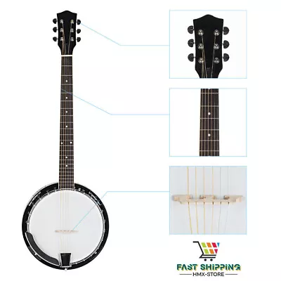High Quality Exquisite Professional Sapelli Notopleura Wood Alloy 6 String Banjo • $142.67