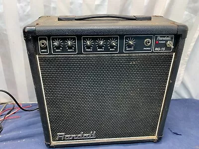 Randall RG15 Vintage Guitar Amplifier 15 Watt 16x16X8 AS IS PARTS/REPAIR READ • $56