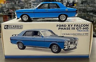 371214 Ford Xy Falcon Phase Iii Gt-ho True Blue 1:18 Scale Diecast Model Car • $299