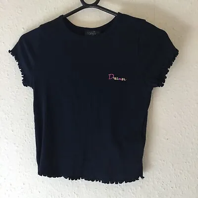 £3.99 • Buy Topshop Navy “dreamer” Baby Tee Size 8 Bnwt Cropped Style
