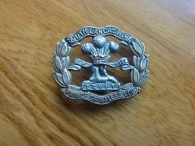 South Lancashire.prince Of Wales's Volunteers Territorials Bi-metal Cap  Badge • £5