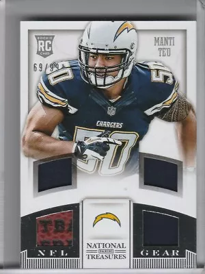 2013 National Treasures 22 Manti Te'o Rc Jersey & Ball Relic Chargers 69/99 2270 • $12.76