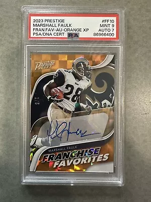 2023 Prestige Franchise Favorites Marshall Faulk Orange 1/5 Auto POP 1 • $350