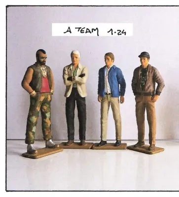 A-TEAM FIGURE SET 1:24 Scale Peck Baracus Hannibal Murdock 3D Printed Mr. T • $85