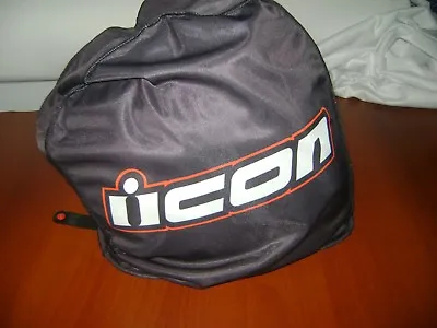 Motorcycle Helmet Bag Microfiber Icon Helmet Bag Carry Helmet Duffle Black Moto • $15.99