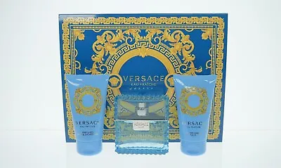 Versace Man Eau Fraiche By Versace For Men - 3 Pc Gift Set 1.7oz EDT Spray 1.7o • $55.90