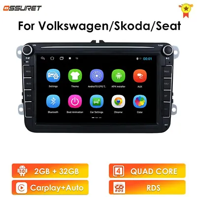 $107.98 • Buy Double 2 Din Android Carplay Wifi Car Stereo FM Radio For VW Amarok/Caddy/Golf