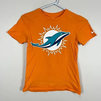 Miami Dolphins Nike Slim Fit NFL Casual T Shirt Mens Small S Athletic Cut • £12.50