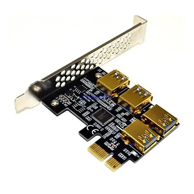 PCIE 1to4 USB3.0 Multiplier Hub Video Card Riser PCI Express16X For Miner Mining • $19.60