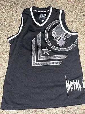 Metal Mulisha Black V-Neck Sleeveless Jersey Tank Top - Boys Size M • $28.40