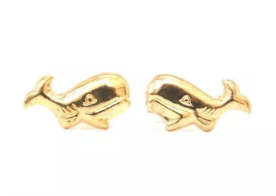 9ct Gold Whale Orca Studs Earrings Gift Boxed Made In UK Kids • £28.99