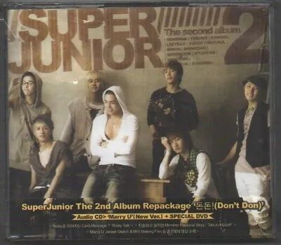 Super Junior  Vol. 2 2nd Album Repackage Don't Don 2007 KOREA CD & DVD SEALED • $26.98