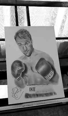 Rocky Marciano Hand Drawn Art Print Boxing Sport Icon A3 Collectable Canvas Wall • £20