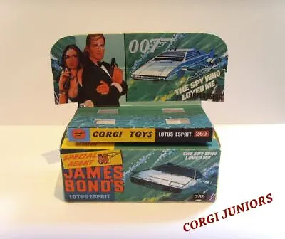 £7.99 • Buy CORGI JUNIORS - JAMES BOND LOTUS ESPRIT- Display/ Reproduction Box & Tray ONLY.