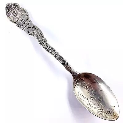 WENDELL MFG Sterling Silver 5.5  MOUNT CLEMENS MICHIGAN Souvenir Spoon City Vtg • $69