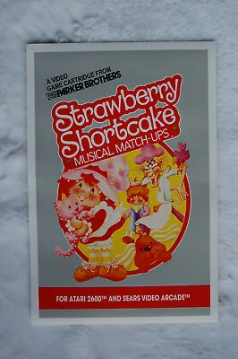 Strawberry Shortcake Video Game Promotional Poster Atari 2600 1980s • $4.50