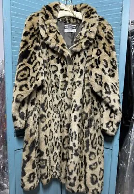 Vintage Faux Fur Leopard Coat • $135