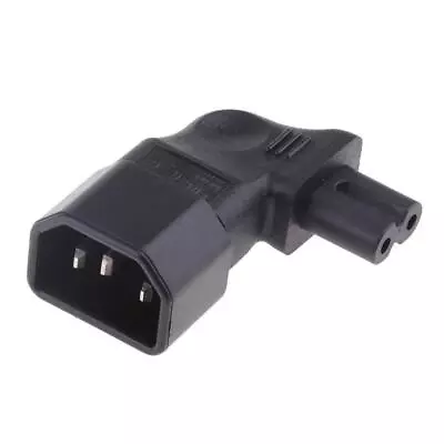 IEC C14 To C7 Molded Plug Converter Adapters Angled Connectors Universal • £7.57