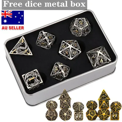 $39.05 • Buy Metal Dice DND Set Role Playing D&D 7 Polyhedral Dice For Dungeons And Dragons