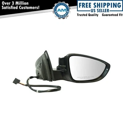 $86.19 • Buy Exterior Power Mirror Heated Signal W/ Puddle Light BLK Smooth RH For Passat
