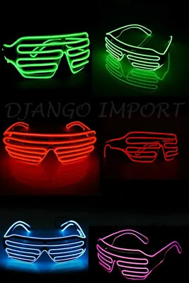 LED Shutter Glasses EL Neon Flashing Blink Funny Sunglasses Bar Party Props LOT • £66.14