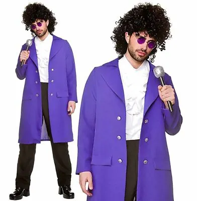 Adult 80s MUSICIAN Purple Rain Prince Pop Rock Star Legend Fancy Dress Costume • £7.95