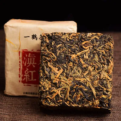 $16.99 • Buy 400 Years Ancient Tree Golden Bud Dian Hong Yunnan Gold Black Tea Brick 250g