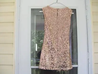 Chelsea & Violet Girl's Gold V-Neck Sequins Pagent Dress Size Small • £23.32