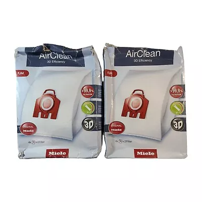 Miele FJM Vacuum Bags Lot Of 2 Open Box 3D AirClean 7 Dust Bags And 4 Filters • £31.33