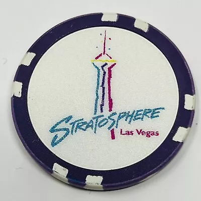 Vintage Stratosphere Las Vegas Poker Chip Fridge Magnet Nevada Travel Souvenir • $12.63