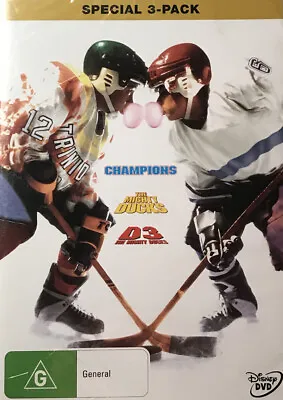 3 Pack:Champions The Mighty Ducks D3-The Mighty Ducks DVD R4 (New And Sealed) • $19.32