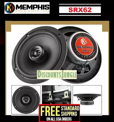 Memphis SRX62 6.5 Inch 2-way Car Audio 120 Watt Speakers (Pair) 6.5  15-srx62 • $46.95