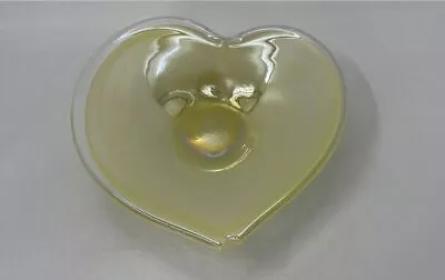 Murano Lavorazione Heart Shaped Pastel Yellow Swirl Bowl • $7.99