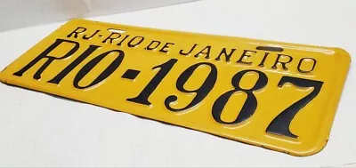 VTG License Plate RIO De Janeiro  RI0 - 1987  Rare Automobile Car Truck MINT • $77