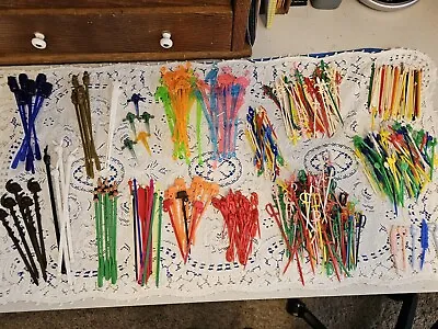 Huge Lot Of Vtg Swizzle Sticks Cocktail Picks Drink Stirrers Playboy Advertising • $49