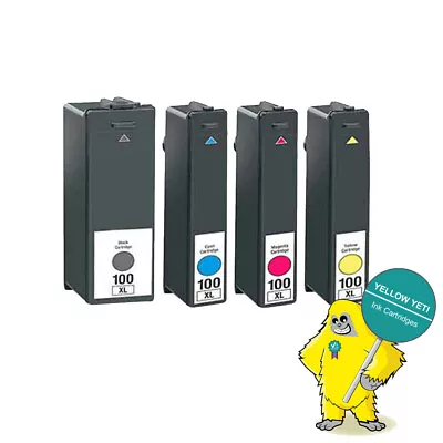 4 Ink Cartridges For Lexmark 100 Impact S300 S301 S302 S305 S308 • £7.68