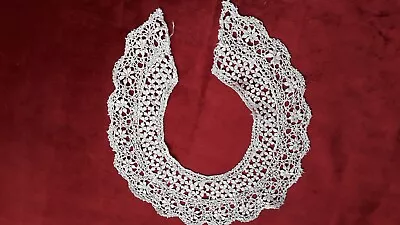 Antique Hand Made Silk Maltese Lace Collar • £0.99