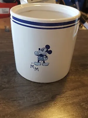 Vintage Blue & White Mickey Mouse Canister - No Lid • $29.99