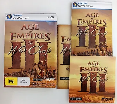 Age Of Empires III - The War Chiefs - Expansion -  Box Manual And CD - PC  • $14.90