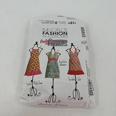 McCall's Fashion Accessories M5643 RETRO Aprons Barbara Brunson 3 Styles Pattern • $4.99