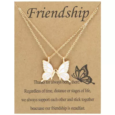 Butterfly Best Friend Bestie Friendship Necklace Jewelry Gifts For Daughter Girl • $2.36